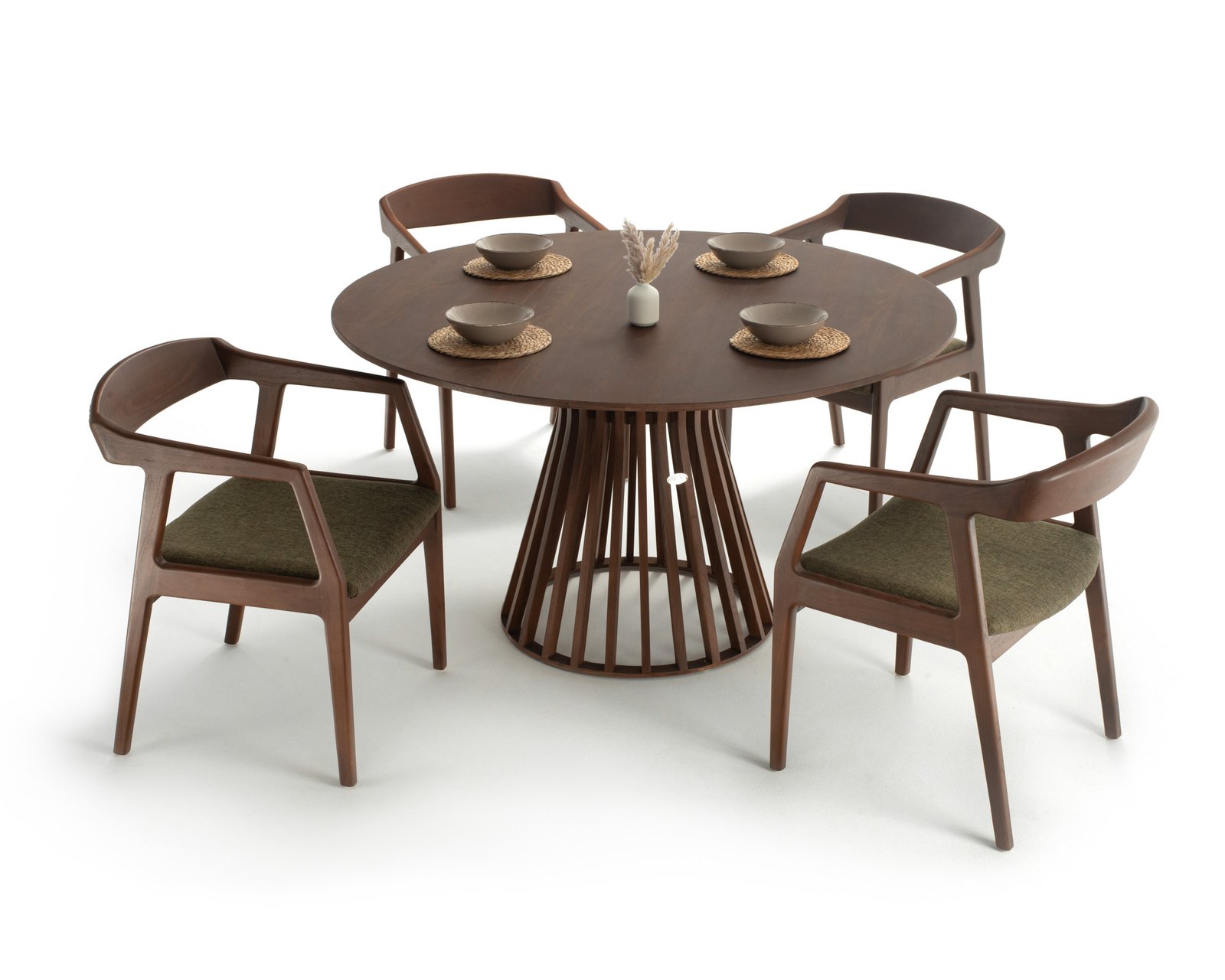 BELLAGIO WALNUT TABLE  &HENDRY WALNUT CHAIR